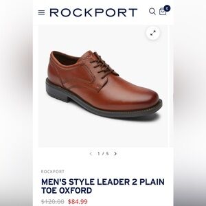 Men’s Rockport Leather Loafers, size 9